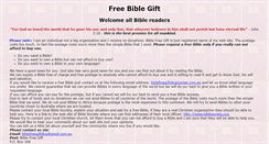 Desktop Screenshot of biblefreegift.org